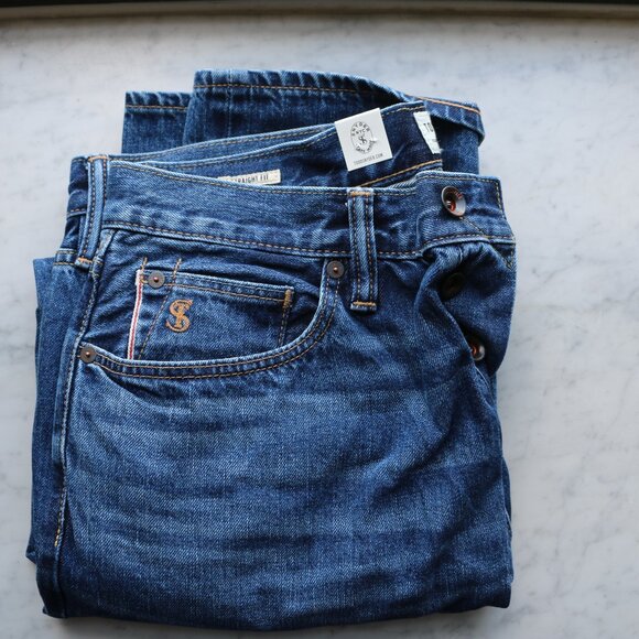 Todd Snyder Men's Straight Jeans - Dark Blue - Picture 8 of 8